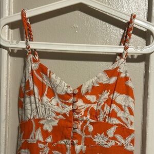 Monteau Orange and White Floral Dress